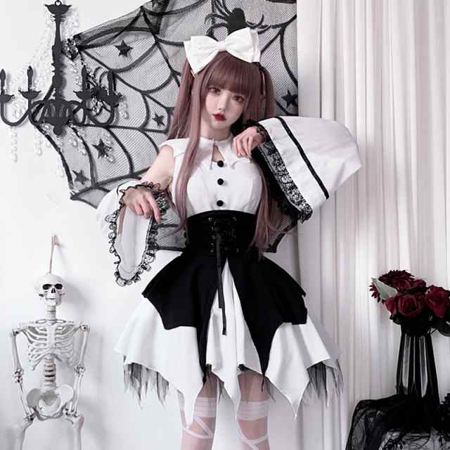 ダークゴシック原宿Y2Kパンクサブカルチャーlolitaワンピースハロウィン衣装コスプレメイド服の通販はau PAY マーケット -  Cottonkiss store | au PAY マーケット－通販サイト