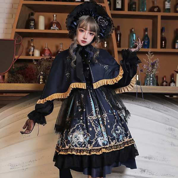 ロリータ ワンピース コスチューム メイド服 ゴスロリ ロリータワンピース 華やか メイド 豪華セット レディース 姫袖 姫ロリ 甘ロリ