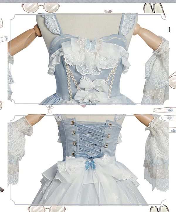 ロリータ ワンピース コスチューム メイド服 ゴスロリ ロリータワンピース 華やか メイド 豪華セット レディース  姫袖  姫ロリ 甘ロリ ゴシック ゴスロリ おとぎの国 日常 イベント 衣装 ベール ヘッドドレス 首飾り セット ドレス 小悪魔 bauty1548の通販は
