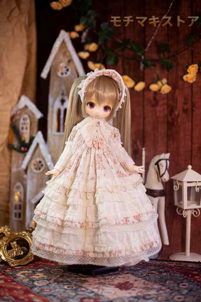 サイズオーダー可】ロリータ ドール 球体関節人形 BJD 1/3 1/4 1/6 ブライス スーパードルフィー 服 ドレス セット アウトフィット  花柄 パステル レトロ ワンピース&ソックス&ボンネット 3点セット レース フリル ゴスロリ ファッション 女の子 SD MSD SD13 SD17  人形用 ...