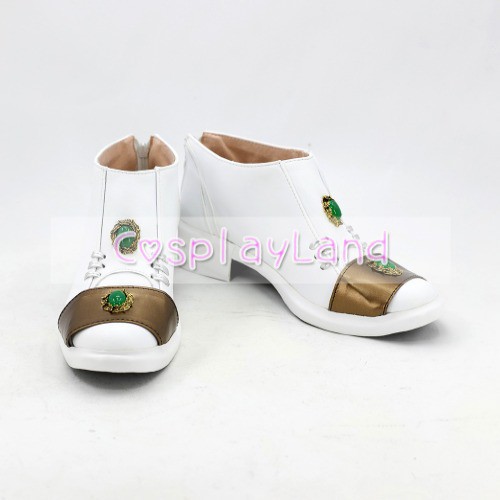 高品質 高級 オーダーメイド ブーツ 靴 ジョジョの奇妙な冒険 風 JoJos Bizarre Adventure Rohan Kishibe White Cosplay Bootsの通販は