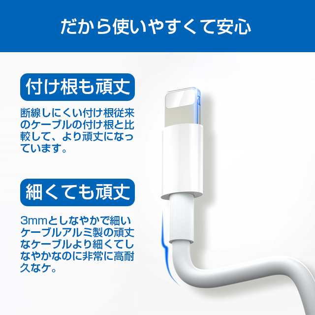 iPhone ライトニングケーブル 充電器 Apple 純正品質 充電ケーブル