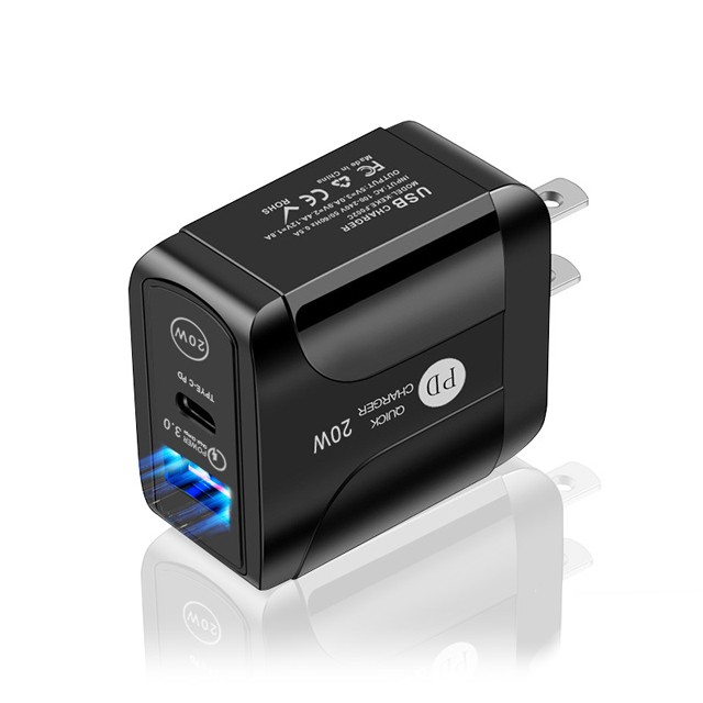 AC/USBアダプター PSE認証済 PD対応 20W USB-C QC3.0 2ポート 急速充電 PD充電器 コンセントタイプC 20W急速充電器  アイフォン用 iPad/Anの通販はau PAY マーケット エイリ商店 au PAY マーケット－通販サイト