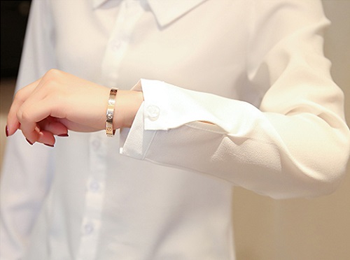 とろみシャツ 長袖 フォーマル レディース シフォン ブラウス 白 ノーアイロン とろみブラウス の通販はau Pay マーケット Fashion Mille