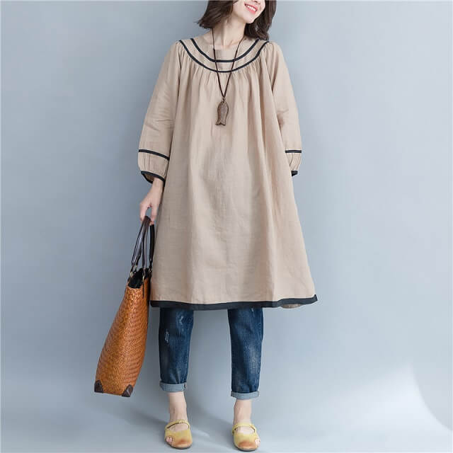 春夏 チュニック シャツワンピース ロング コーディネート 長袖 レディース 体型カバー 秋 冬 の通販はau Pay マーケット Fashion Mille