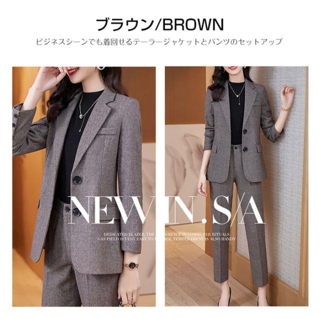 パンツスーツ レディース フォーマルスーツ 入学式 卒業式 母 ママスーツ ビジネススーツ 上下 セット スリット入り スーツ シンプル きれいめ スリム 細身 通勤 ビジネス用 面接 OL 結婚式_9