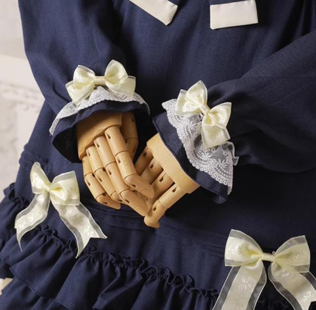 Lolita系中袖 長袖 ワンピースロリータ トップス 萌え レディース ロリータファッション変装トップスコスプレハロウィン クリスマス ゴスロリ_6