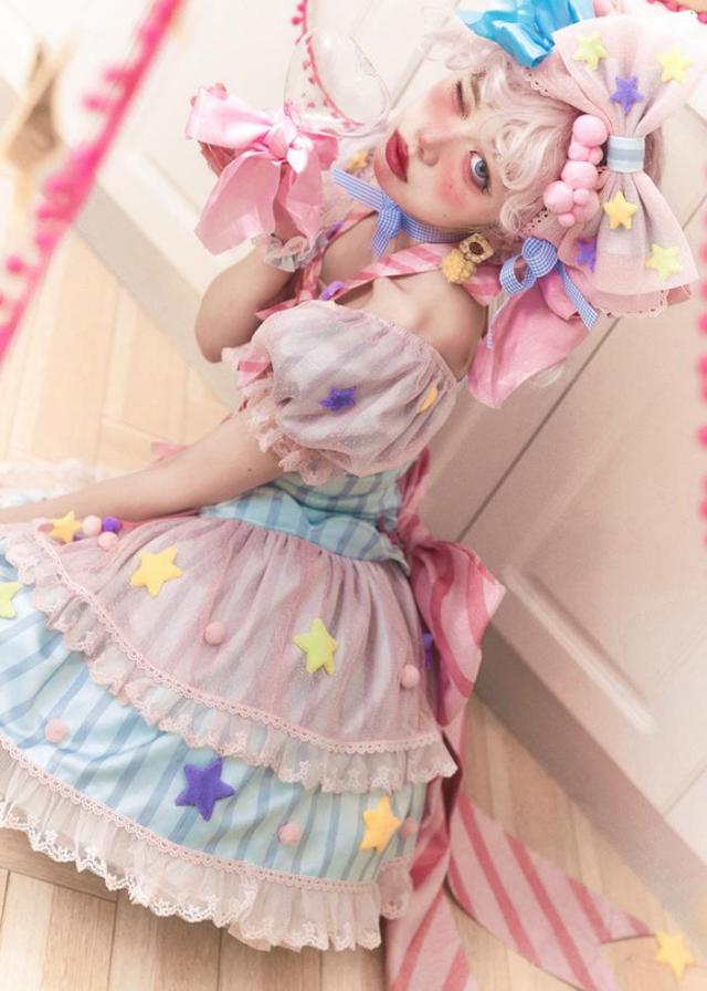 新発 数量限定 Lolita系魔法ピンク ワンピースjskOP日常写真舞台変装 ロリータ トップス 萌え レディース ゴスロリ 吊りスカート ワンピース花嫁洋服 ウ ロリータファッション変装トップス_3