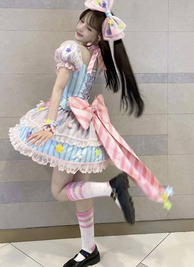 新発 数量限定 Lolita系魔法ピンク ワンピースjskOP日常写真舞台変装 ロリータ トップス 萌え レディース ゴスロリ 吊りスカート ワンピース花嫁洋服 ウ ロリータファッション変装トップス_4