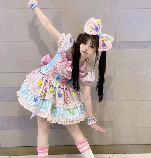 新発 数量限定 Lolita系魔法ピンク ワンピースjskOP日常写真舞台変装 ロリータ トップス 萌え レディース ゴスロリ 吊りスカート ワンピース花嫁洋服 ウ ロリータファッション変装トップス_7