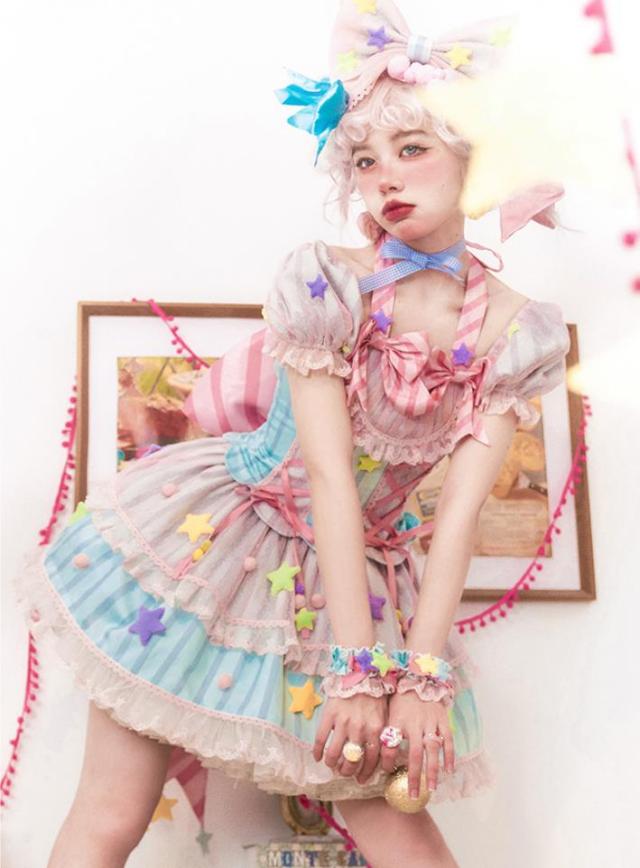 新発 数量限定 Lolita系魔法ピンク ワンピースjskOP日常写真舞台変装 ロリータ トップス 萌え レディース ゴスロリ 吊りスカート ワンピース花嫁洋服 ウ ロリータファッション変装トップス_8