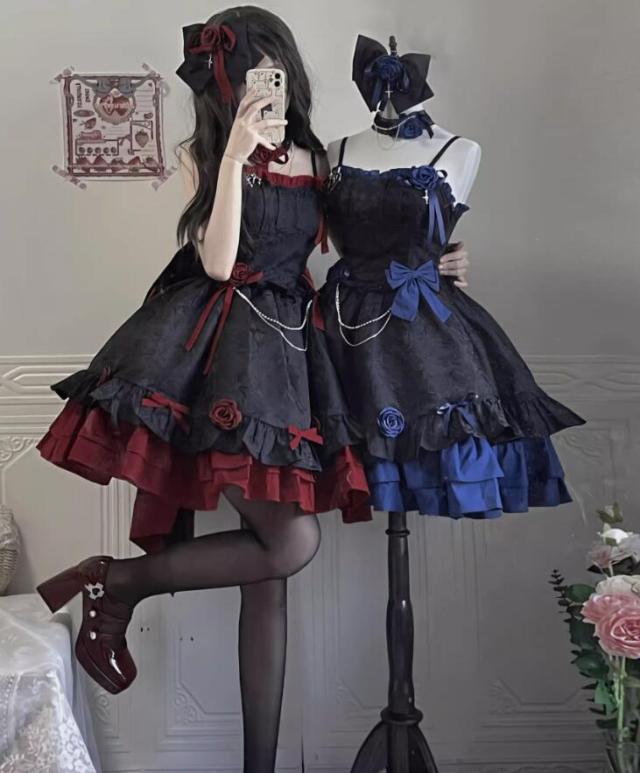 新発 数量限定 Lolita opワンピースjsk日常写真舞台変装 ロリータ トップス 萌え ゴスロリ ロリータファッション変装トップス 吊りスカート花嫁洋服ティアードスカートハロウィンハ レディース 10,881円