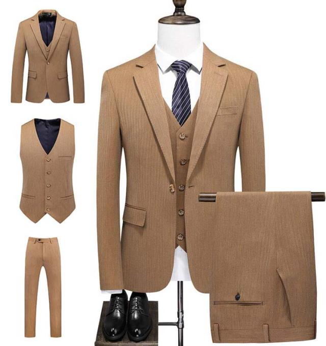 スリーピーススーツ 男性 カジュアルスーツ 通勤 上下セット 入学式 卒業式 入社式 新生活 スタイリッシュスーツ 韓国風 大きいサイズ 5XLまで 冠婚葬祭 息子 父の日 プレゼント