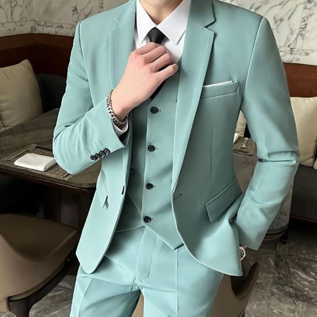 スーツ メンズ おしゃれ オシャレ ビジネス スリーピース 3点セット