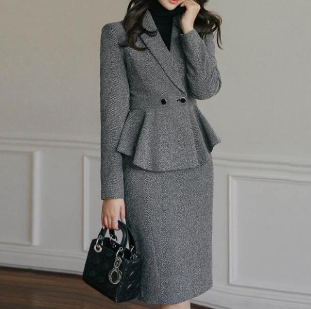 スカートスーツ レディースビジネススーツ ジャケット入学式 ママスーツリクルートスーツ 洗える上下セットアップ OL 通勤