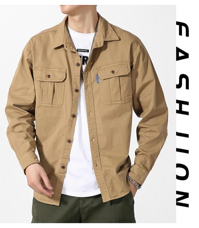 シャツ メンズ 長袖 カジュアル 春夏 秋 アウター メンズ 大きいサイズ アメカジ ボタンダウン シャツジャケット メンズ 春服 カジュアルシャツ シャツ メンズ カーゴ メンズシャツ ビッグシルエット 長袖 春秋 通勤 通学 シャツ メンズ 長袖 カジュアル 春夏 秋 アウター 大きいサイズ