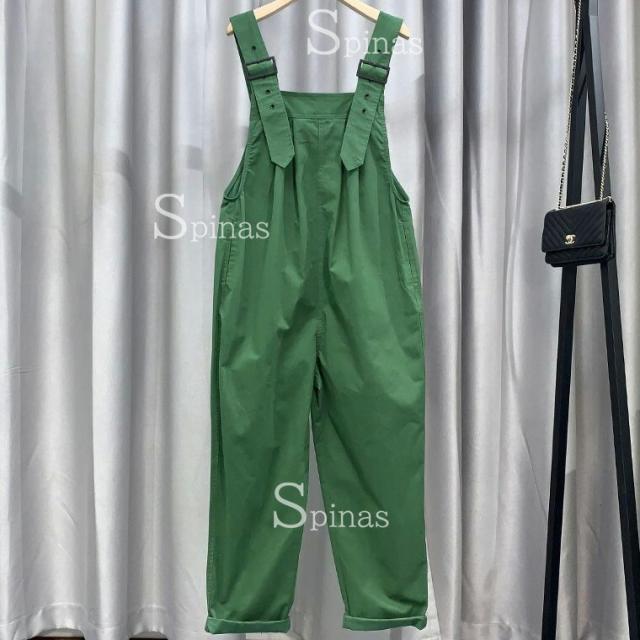 胸タックがお洒落シルエット サロペット オーバーオール お洒落ツナギ 