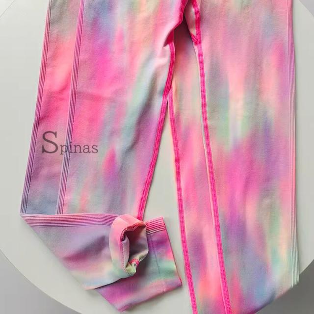 S-Lサイズ お尻を丸く美しく魅せる レギンス 虹色 グラデーション