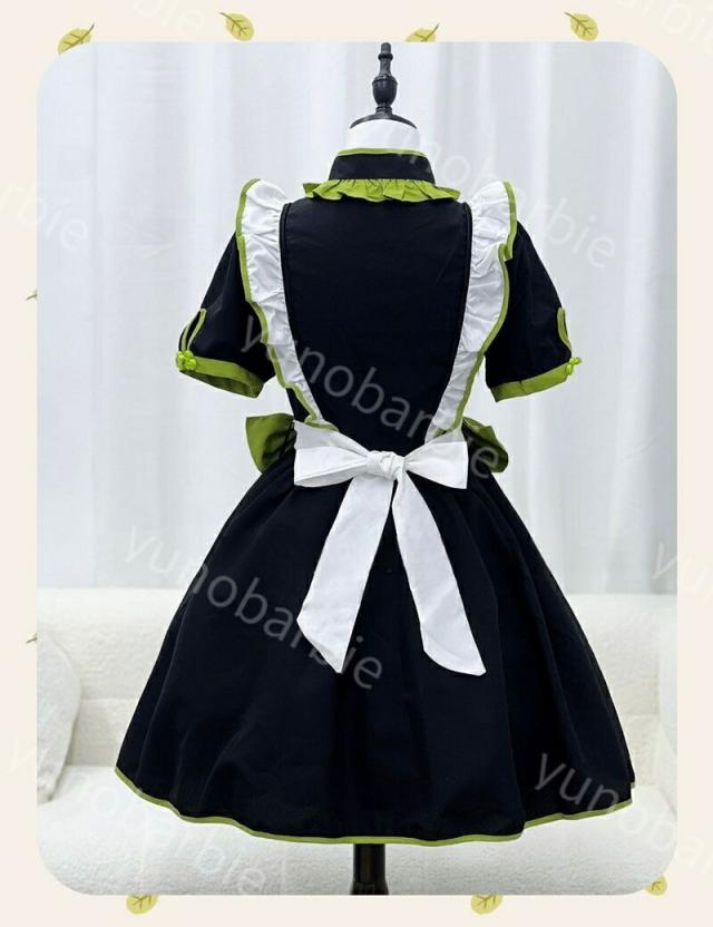 ワンピース ロリータ パンダ 中華風 メイド服 チャイナボタン 半袖