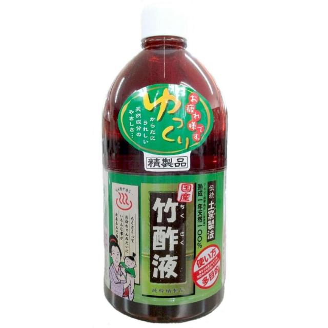 高級竹酢液1L透明ボトル入り × 12点[倉庫区分NO]の通販は
