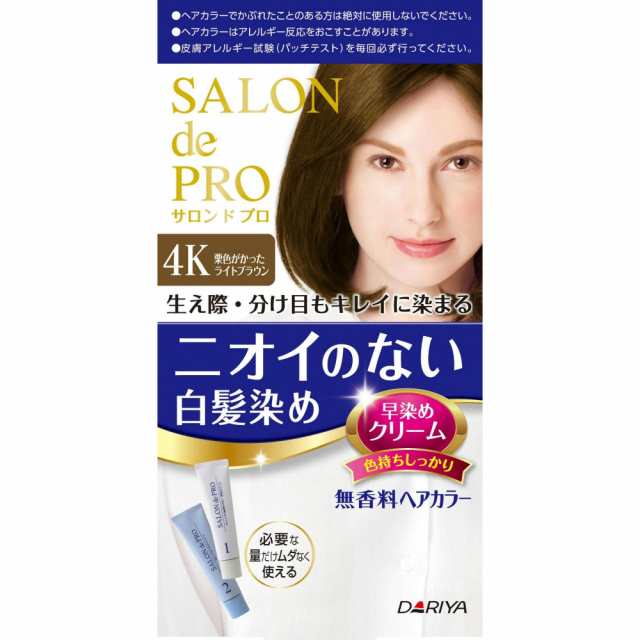 サロンドプロ無香料ヘアカラー早染めクリーム(白髪用)4K栗色がかったライトブラウン× 36点[倉庫区分NO]