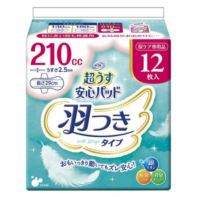 リフレ超うす安心パッド羽つき180CC14枚 × 24点[倉庫区分NO] - 生理用品