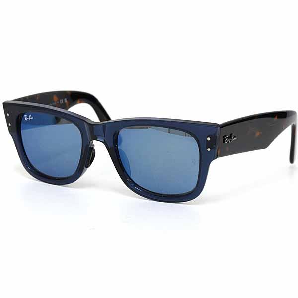 レイバン Ray-Ban サングラス MEGA WAYFARER RB0840S-F 6638/O4  52□21 145 3N ブラウン系 ブルー系 【中古】Sランク