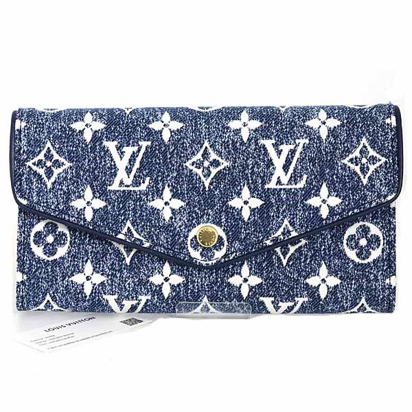 ルイ ヴィトン LOUIS VUITTON ポルトフォイユ・サラ 長財布 モノグラム・ジャガードデニム M81183 ブルー系 【中古】Sランク