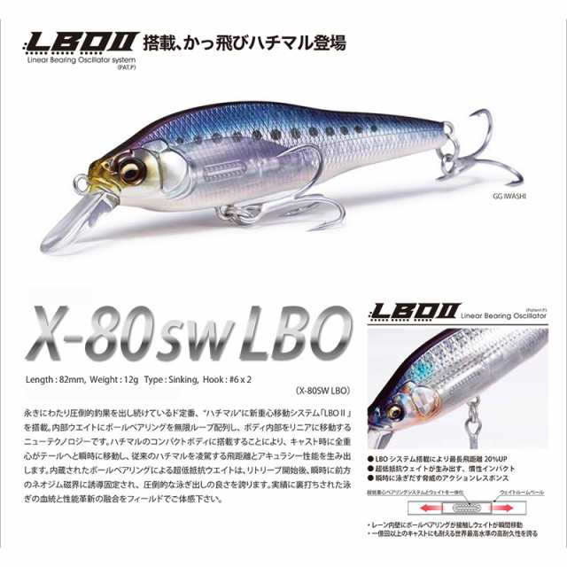 メガバス X-80 SW LBO (シーバス ルアー)の通販はau PAY マーケット - フィッシング遊web店