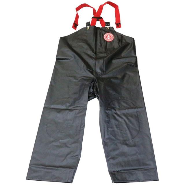 川島商事 クラフテル イカリ レインウエアー 胸付ズボン前開 ブラック