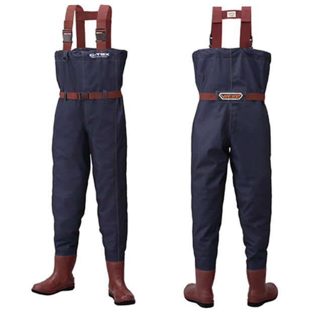 プロックス VICEO G-TEXデニムウェダー(チェスト/フェルト) インディゴブルー VC504 (透湿防水ウェーダー)