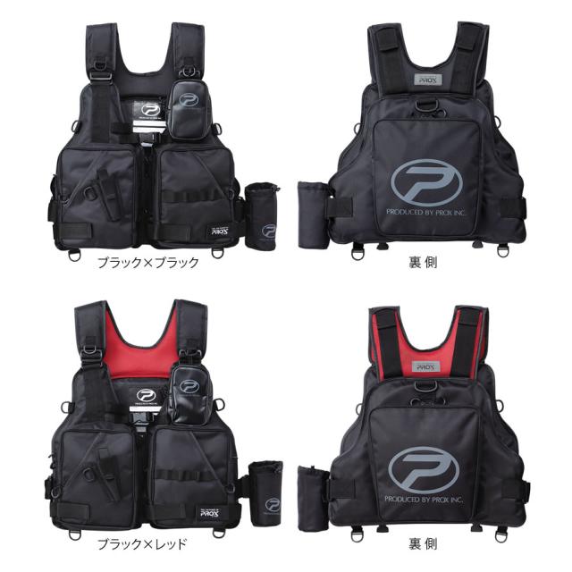 プロックス フローティングゲームベスト 大人用S(ブラック/レッド) PX399SKR レッド 大人用S プロックス フローティングゲームベスト 大人用S(ブラック⁄レッド