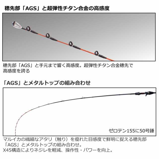 ダイワ 23 メタリア マルイカ マルチ 145 (船竿)(大型商品A)の通販はau