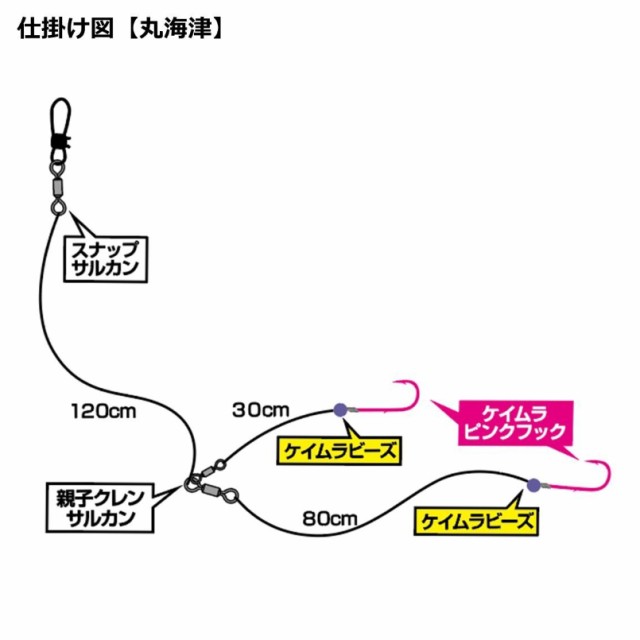 ダイワ 快適アマダイ仕掛 KP SS 丸海津 ケイムラピンク (船釣り仕掛け