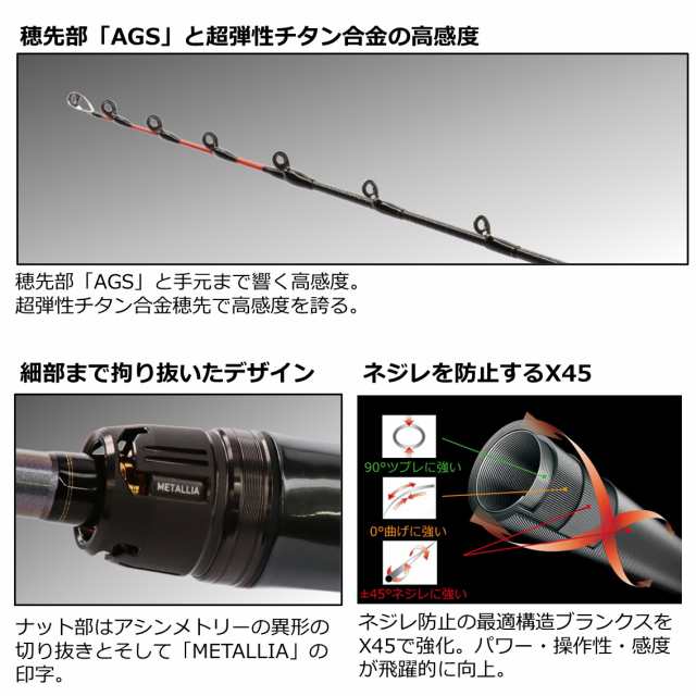 ダイワ 23 メタリア カワハギ S/MH-175 W (船 竿 海 釣り)【送料無料