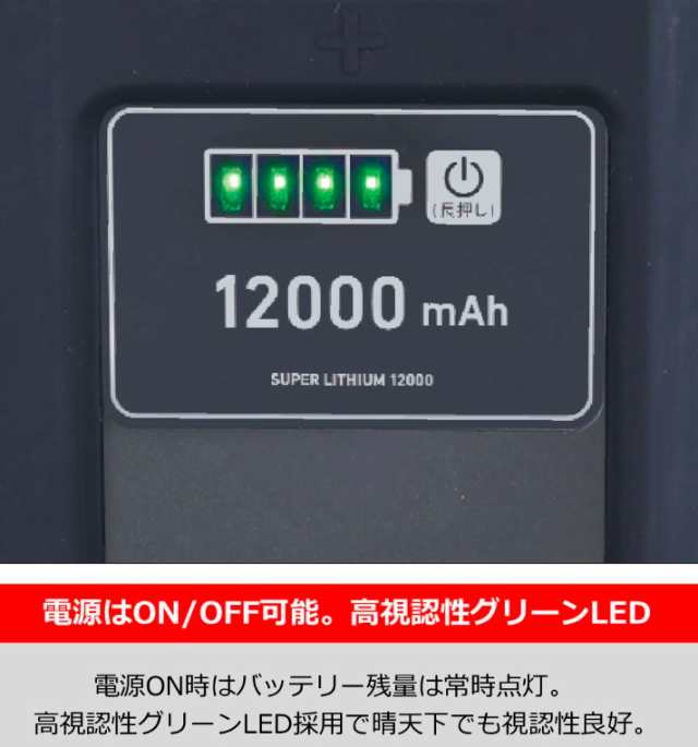 ダイワ スーパーリチウム 12000WP-C （充電器付き） (バッテリー)【送料無料】