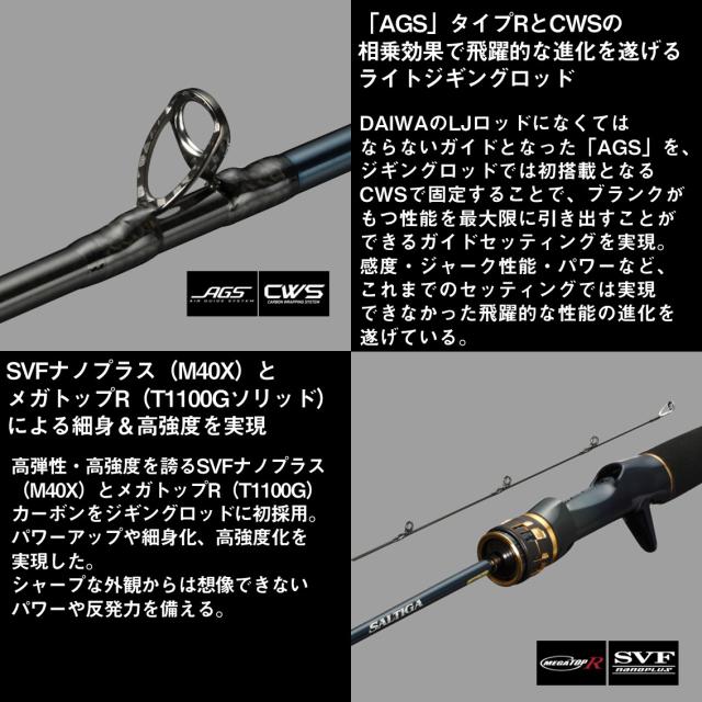 ダイワ 25 ソルティガLJ EX 62XHB-S (Daiwa ジギングロッド 竿 釣り