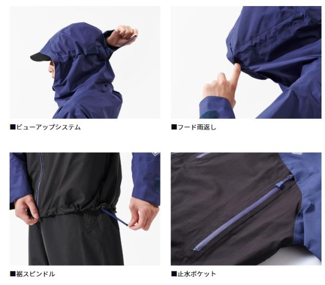 ダイワ ゴアテックス バーサタイルレインスーツ ブラック DR-1925