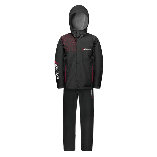 マルキュー、ジャケットパンツ上下セット MARUKYU 撥水ストレッチスーツ ブラック 上下セット Mサイズ