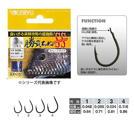金龍鉤 勝負ちぬSS(ストロング ショート) (チヌ針 バラ針)の通販