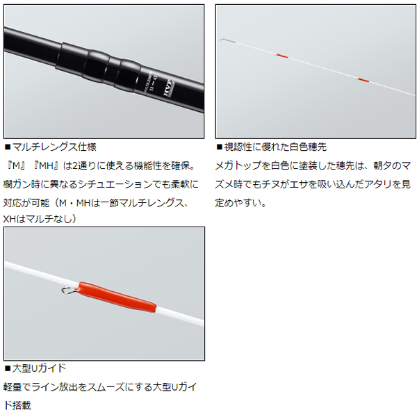 ダイワ 飛竜クロダイ MH-63UM・Y (チヌ竿 前打ち・落し込み竿)
