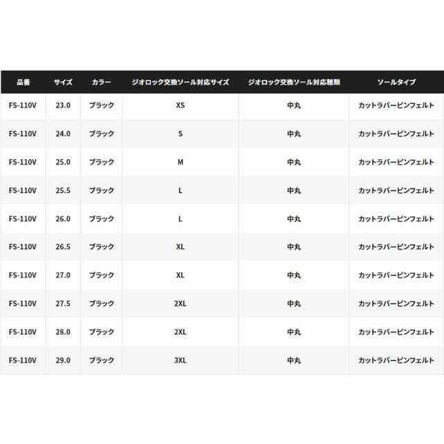 シマノ ジオロック カットラバーピンフェルト ドライシューズ ブラック