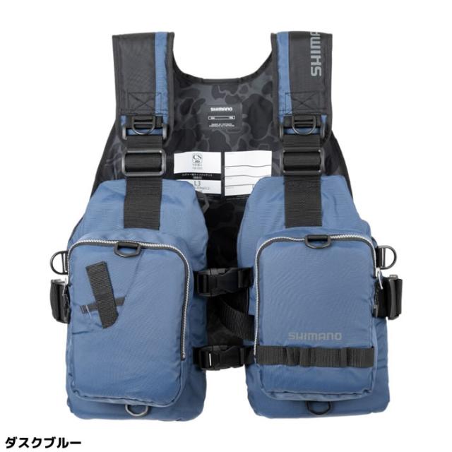 シマノ ゲームベストライト ダスクブルー F VF-068T (ライフジャケット フローティングベスト 釣り)の通販は