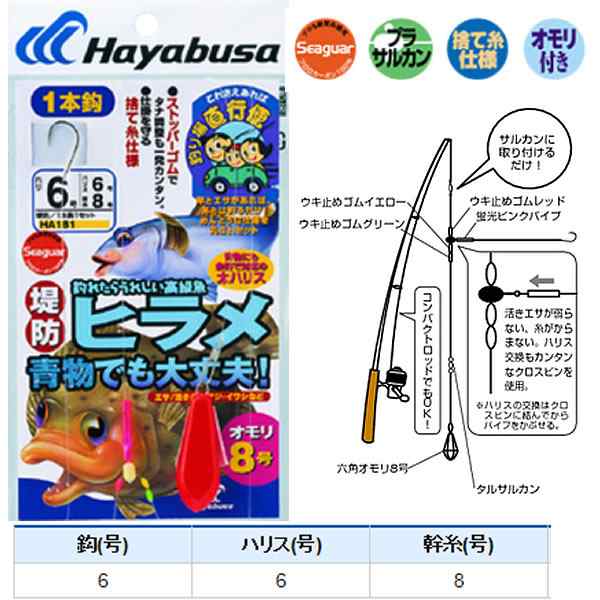 ハヤブサ 堤防ヒラメ 青物でも大丈夫 Ha181 仕掛け 6 6の通販はau Pay マーケット フィッシング遊web店