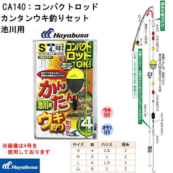 ハヤブサ かんたんウキ釣りセット 池川用 Ca140 ウキ釣り セット の通販はau Pay マーケット フィッシング遊web店