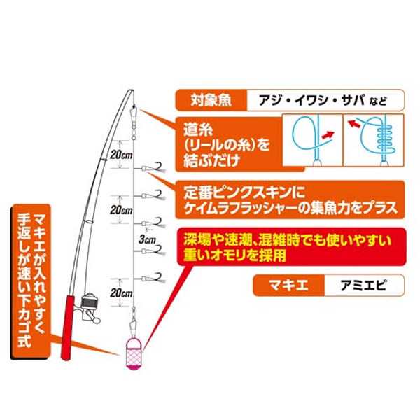 ハヤブサ 海釣り公園下カゴサビキセット Ha213 サビキ仕掛け ジグサビキ M 10の通販はau Pay マーケット フィッシング遊web店