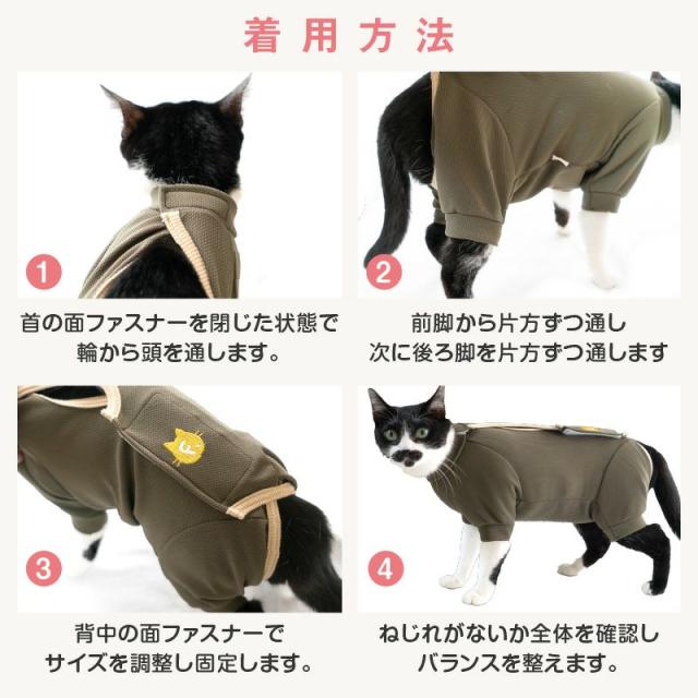 エリザベスカラーの代わりになる フルオープン足付き猫用術後服エリザベスウエア R 男女兼用 猫用 抗菌 消臭素材 ネコポス値2 の通販はau Pay マーケット 犬猫の服 Full Of Vigor