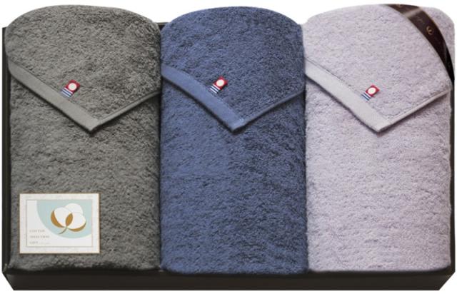 今治 コットンセレクション ミニバスタオル3P MIB31000-GNP 【送料無料】(沖縄・離島は別途)