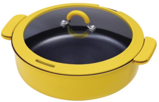 ToMay IH対応２WAYマルチパン24ｃｍ イエロー RB-1722 【送料無料】(沖縄・離島は別途)