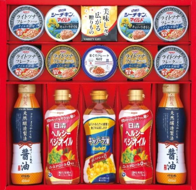 お中元期間限定販売 日清オイル＆シーフードバラエティギフト CRU-60R×4 【送料無料】(沖縄・離島は別途)